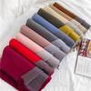 Scarf Women's Winter Simple Versatile Soft Double Sided Solid Color Shawl Tassel Imitation Cashmere Thickened Autumn and Winter Warm Scarf