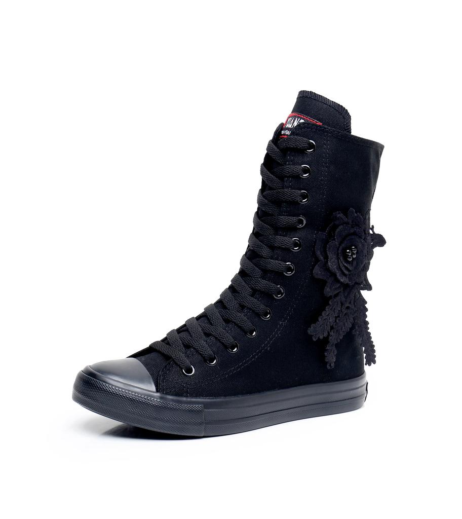 Ботинки женские кроссовки парусиновые повседневные высокие туфли длинные ботинки на шнуровке молния удобные плоские ботинки кроссовки Tenis Feminino