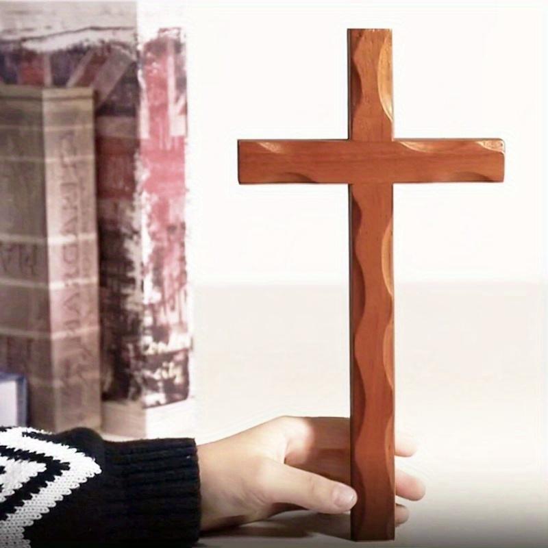 Церковный католический распятие Иисус Христос деревянный настенный крест таинственное ремесло подвесное украшение гладкое благословение подарок прочный кулон