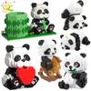 Cute Panda Micro Building Blocks 3D Diamond Small Model Animals Bricks DIY Construction Toys for Children Kids Friend