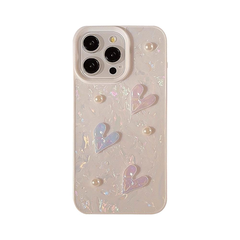 Three Dimensional Love Pearl Iphone16 Apple 15 Mobile Phone Case 11 Suitable for 14promax Dream Shell 12 Fairy