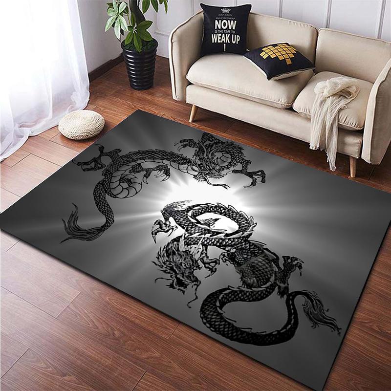 Chinese Dragon Art Printed Carpet for Living Room Large Area Rug Soft Mat E-sports Chair Carpets Alfombra Gifts Dropshopping
