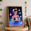 Disney butterfly princess oil painting hand painting coloring painting handmade diy home decoration gift