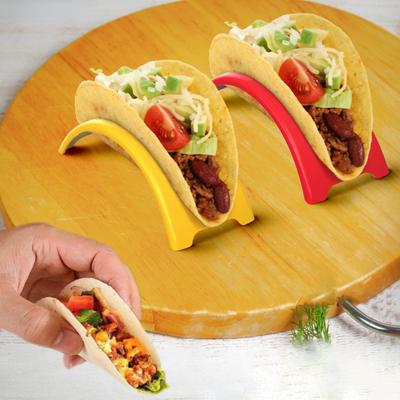 6/12 шт. держатель для тако, пищевой класс, не содержит бисфенола-А, для духовки, можно мыть в посудомоечной машине, штабелируемый, красочный, для индивидуальной подачи, куриный рулет, комплект подставок с твердым корпусом для тако