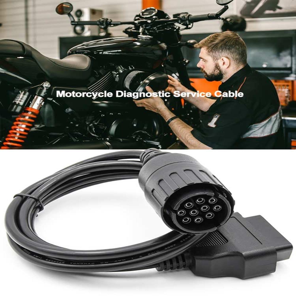 ABS & Metal Motorcycle OBD Cable Black Motorcycle Diagnostic Adapter Motorcycle Repair