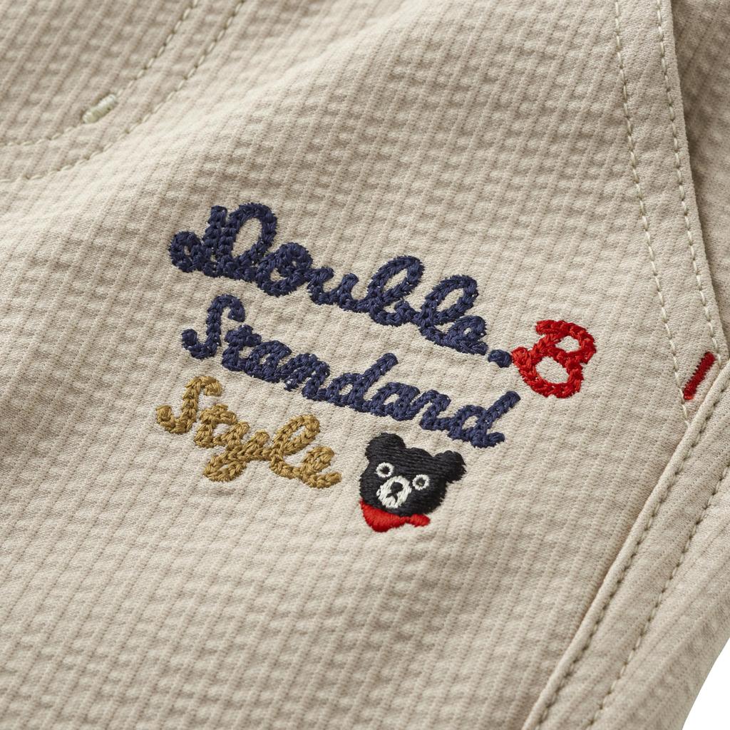 MIKI HOUSE Double B Long Quarter Beige [MIKI HOUSE] Брюки, Штаны, Брюки, Длина, Логотип, Простые, Однотонные, Мальчики, Девочки, Младенцы, Дети, Детская