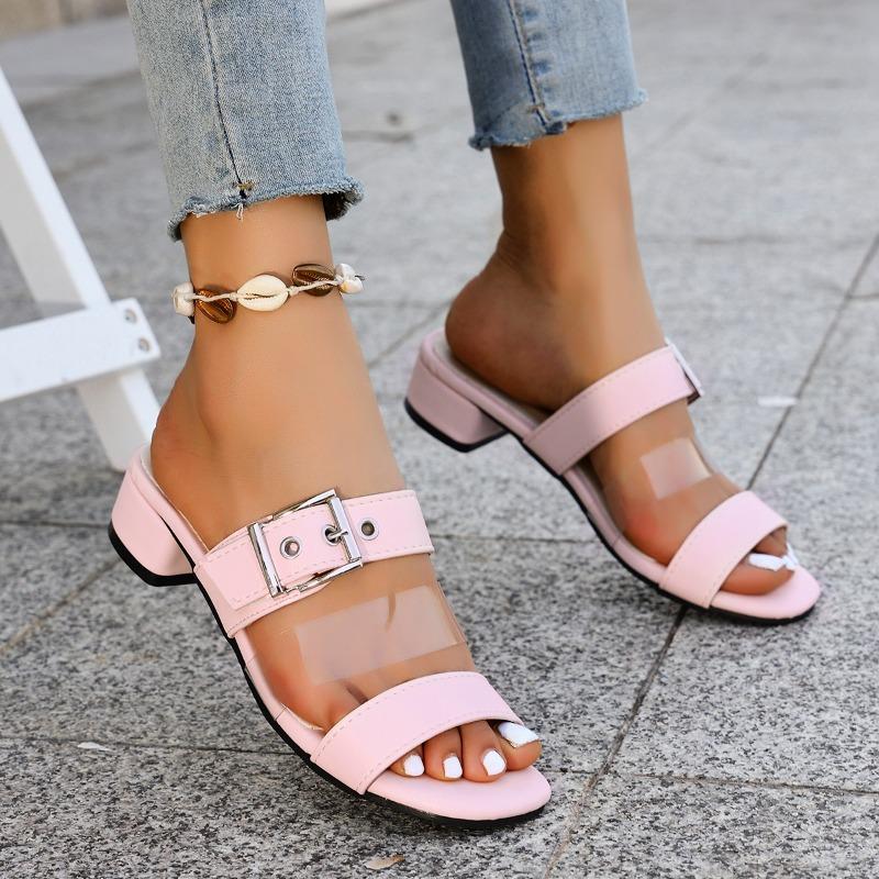 Women Sandals Summer Luxury Outdoor High Heels Shoes for Women Comfort Anti-slip Soft Leather Sandals Women Sandalias De Mujer