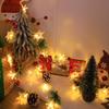 Гирлянда в виде снежинки 6,5 футов 20 светодиодных теплых огней Рождественский венок в виде шишки на батарейках Праздничный