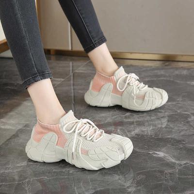 Мода Лето Осень-весна Женская обувь на каблуке Для Оксфорда Летние кроссовки Женские Серебристые каблуки Спорт Спортивные Лоферы Бег Выпуски