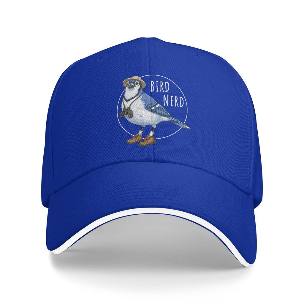 Bird Nerd Blue Jay Bird Watching Birding Lover Watcher Casual Baseball Cap Summer Trucker Hat Hats Unisex Unisex Baseball Caps