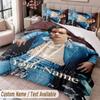 Harry Styles Printed Bedding Set Custom Name Text 1 Duvet Cover 2 Pillowcases For Bedroom