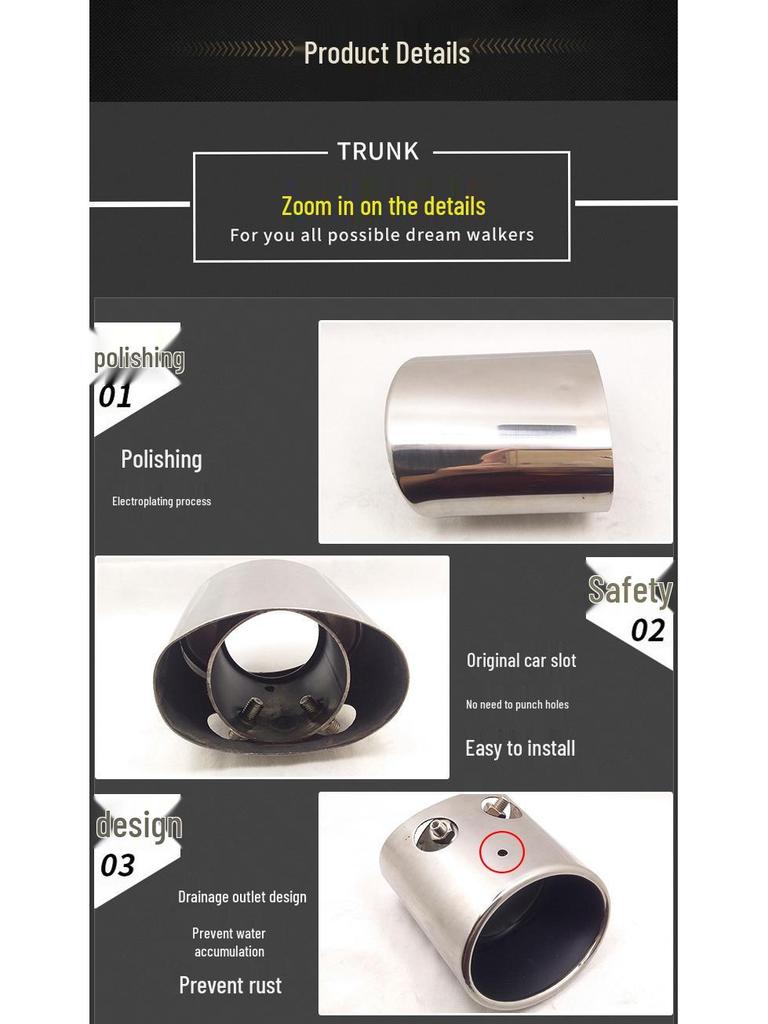 Комплект выхлопной системы и глушителя из нержавеющей стали для Forester