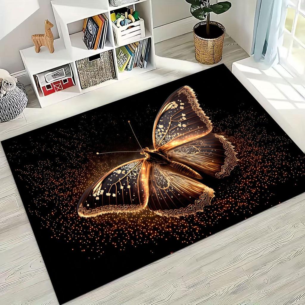 27 Style Dream Butterfly Flower Cartoon Rug for Bedroom Living Room Sofa Home Doormat Decor,Large Kids Play Non-slip Floor Mat