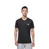adidas Футболки мужские черные с круглым вырезом умеренного прямого кроя AZ4076