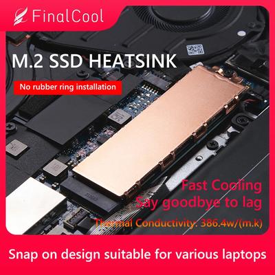 SSD 2280 Медный радиатор 386,4 Вт/(мк) Радиатор для твердотельного накопителя с термосиликоновой прокладкой для M.2 NVMe 2280 SSD