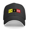 Кепка AV8R с знаком рулежной дорожки аэропорта для любителей авиации и авиатехники, черная, с помпоном, женские головные уборы, мужские