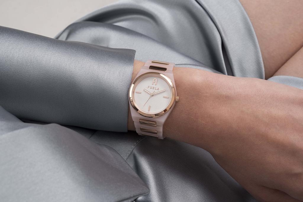 Watch FURLA TEMPO MINI White Dial Acetate Quartz Watch Jewelry Accessory WW00028005L3 Pink [Furla] 32.5MM Women's [Item]