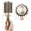 Curly Hair Styling Cylinder Comb Salon Fluffy Hair Comb Gold Ceramic Air Aluminum Tube Thermal Pig Sideburns Rolling Comb