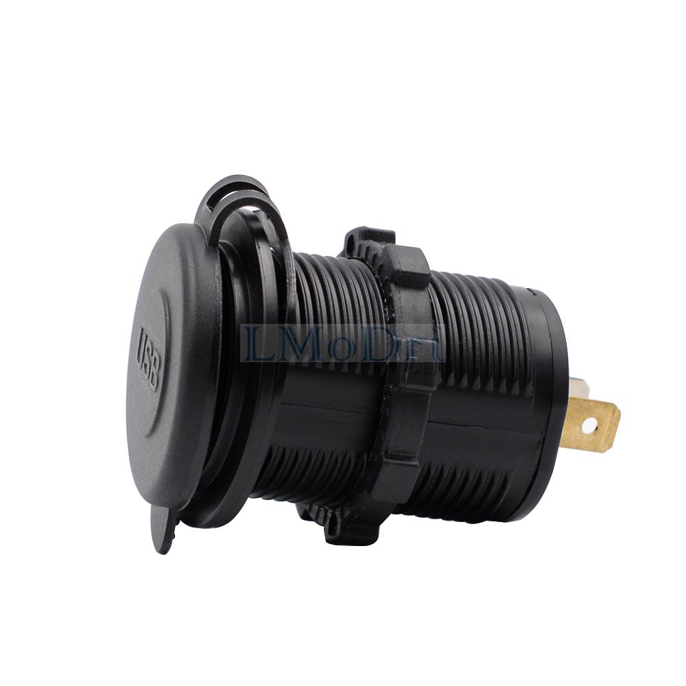 Автомобильный мотоцикл, водонепроницаемый двойной USB-адаптер для зарядного устройства, автомобильная розетка для Iphone Android Ipad GPS MP4 12/24 В