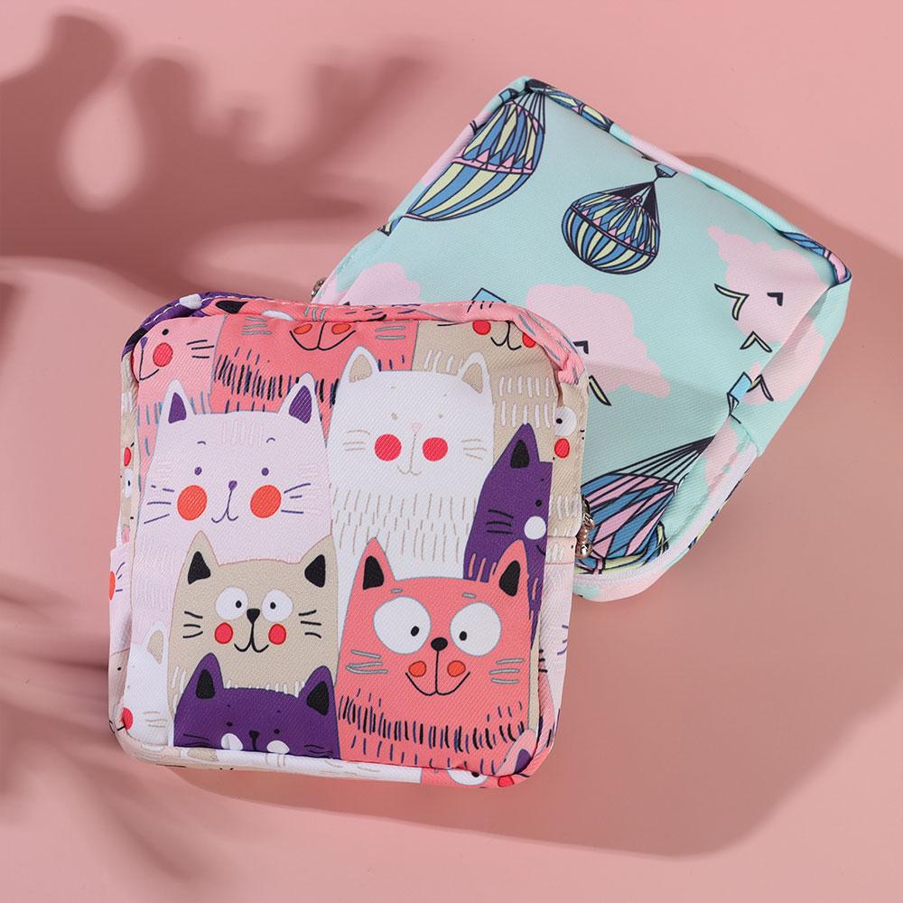 Card Holder Headphone Case Storage Pouch Sanitary Napkin Storage Bag Coin Purse Sanitary Pad Bags