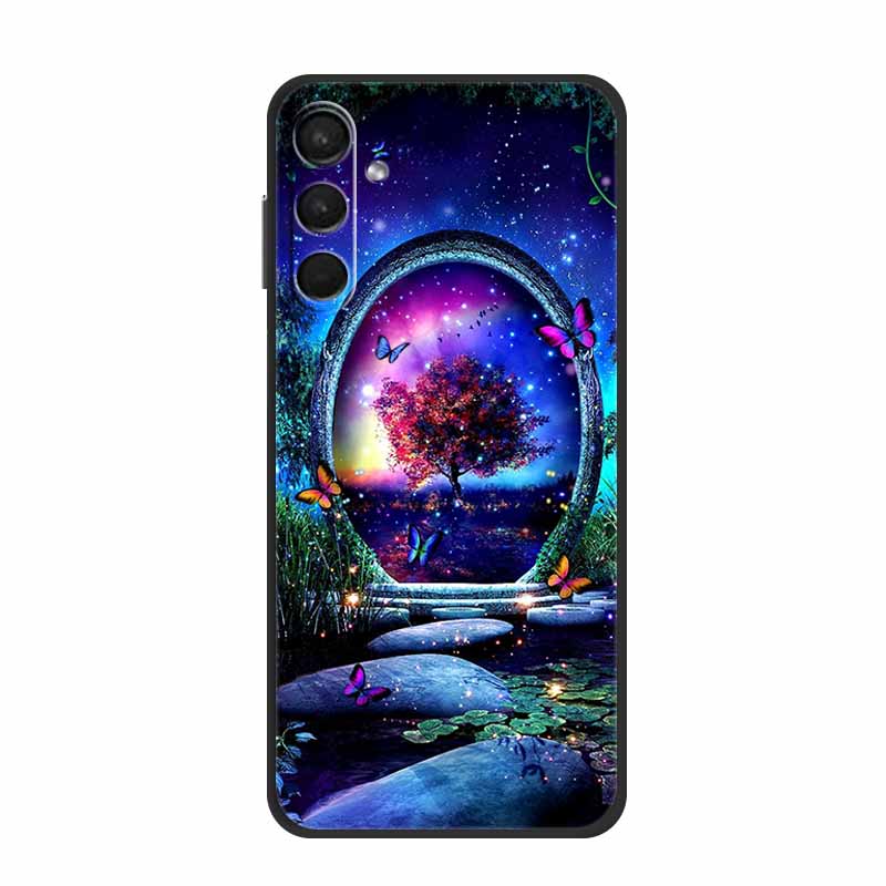For Samsung A24 Cases A14 A24 A54 A34 5G Lovely Painted Cat Soft TPU Silicon Cover For Samsung Galaxy A54 5G Cover A 24 Bag