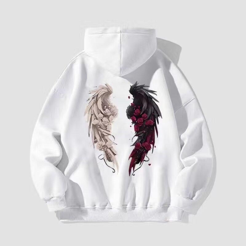 Бархатная толстовка с капюшоном для мужчин и женщин на осень и зиму, свободный крой, принт в виде роз, топ в стиле колледжа