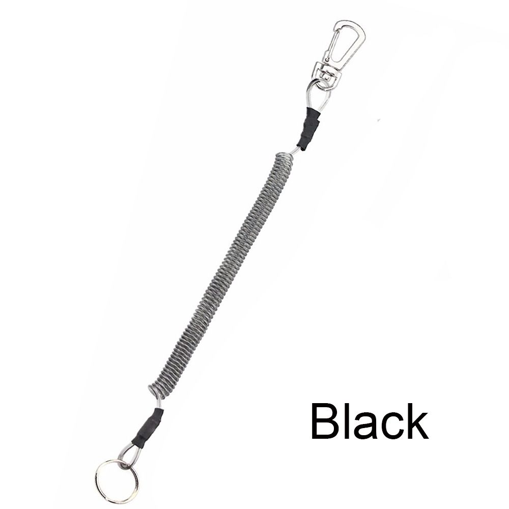 Camping Spring Elastic Rope Portable Fishing Lanyards Security Gear Tool Anti-lost Phone Keychain