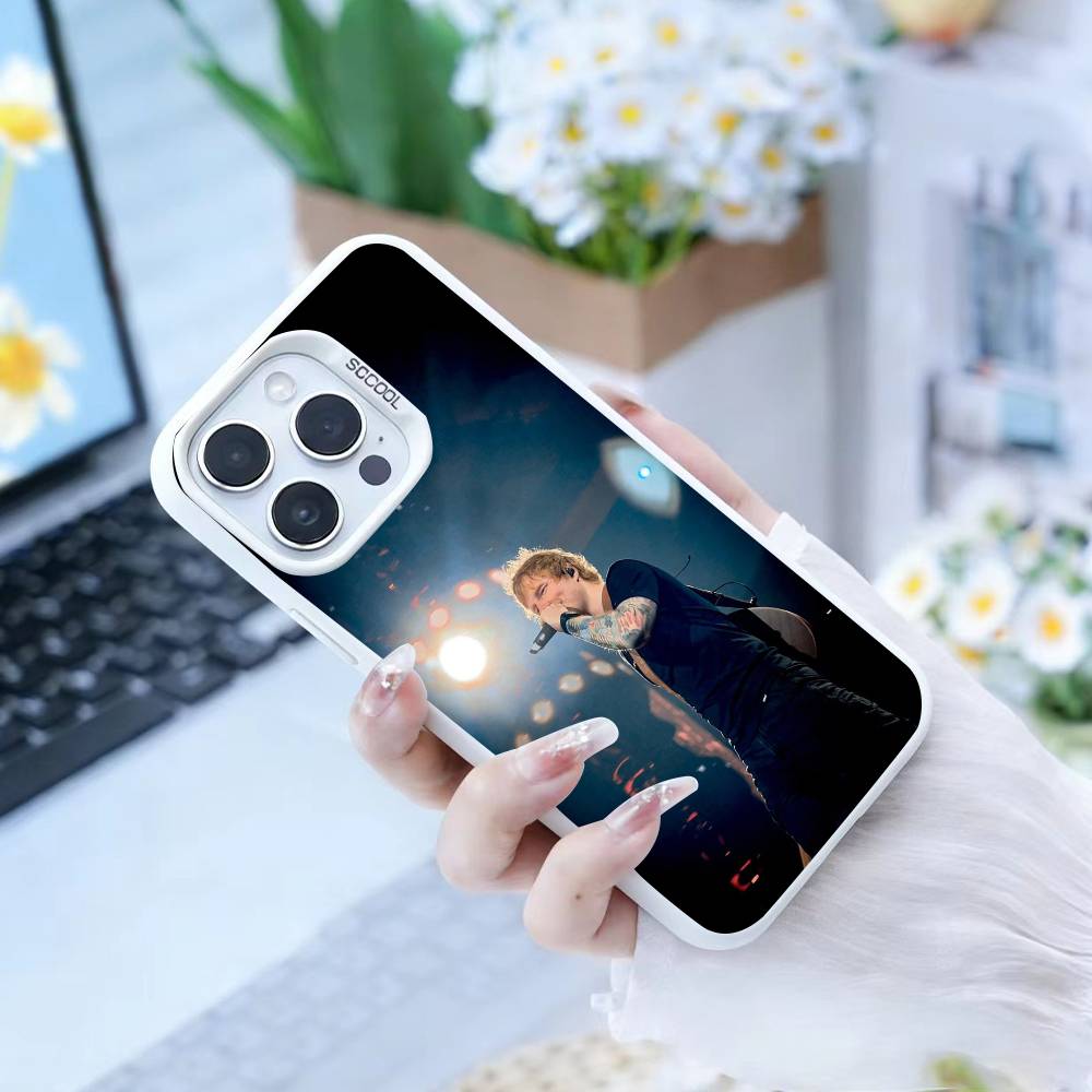 Singer E-Ed Sheeran  Phone Case For iPhone17, 16,15,14,13,12 Pro Max white Candy Matte Shockproof Cover