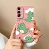 Задняя крышка для Samsung M35 A06 A16 C55 M55 S24 FE S 24fe забавный милый чехол с динозавром защита объектива анти-падение силиконовые мягкие матовые чехлы для телефонов для Samsung