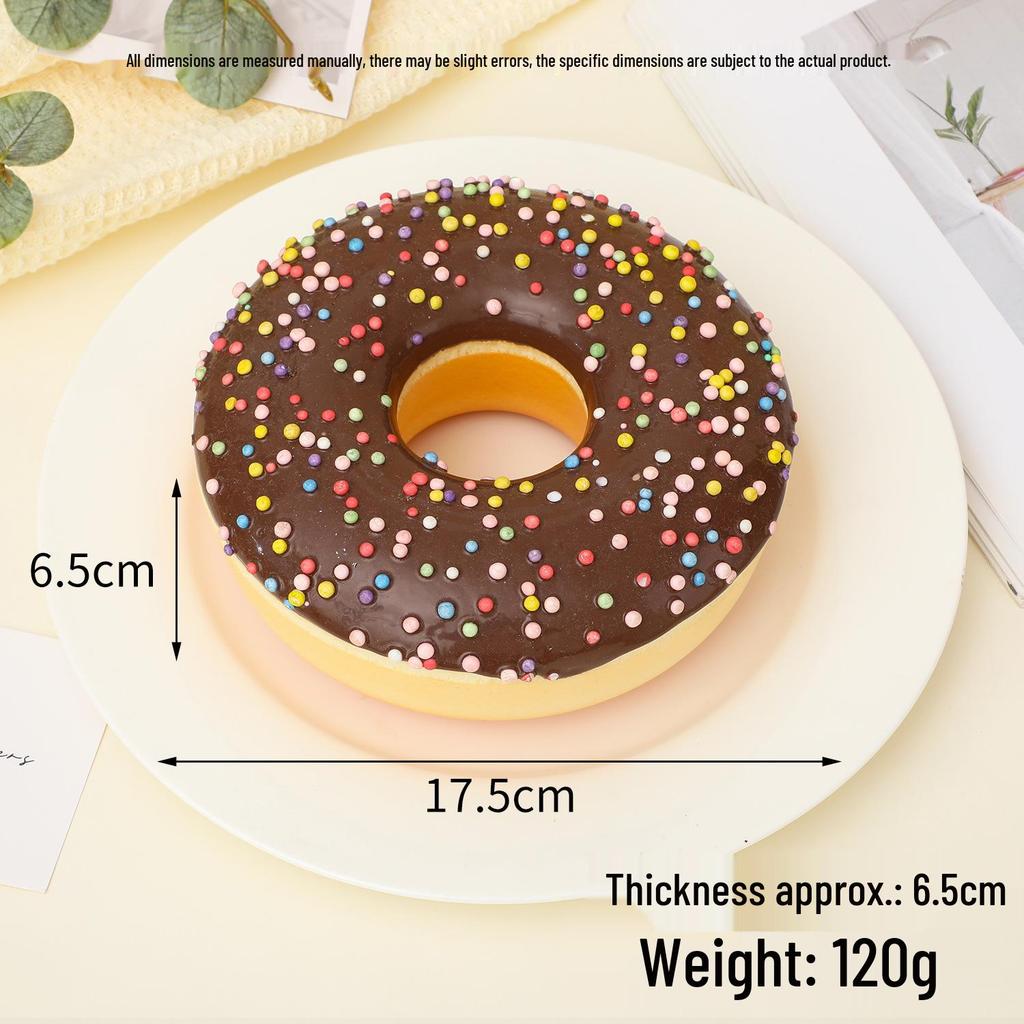 Large 17cm Sprinkle Donut Simulation Model Ornament
