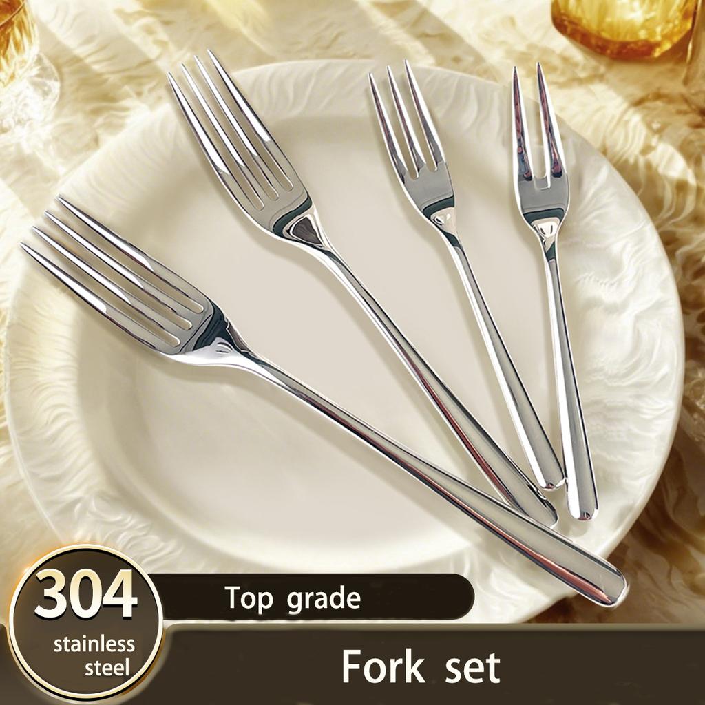 Вилка из утолщенной нержавеющей стали 304, высокий уровень внешнего вида, ресторан, отель, семейный обед, высококлассный набор вилок