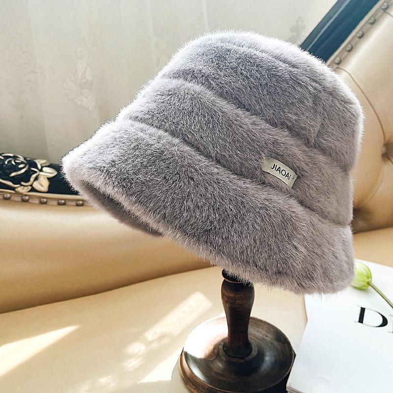 Пушистая зимняя панама в корейском стиле, ветрозащитная шапка для ушей, женская теплая шапка для женщин