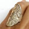 Chinese Tibet Silver Handmade Dragon Statue Ring Old Ornament Gift Collection