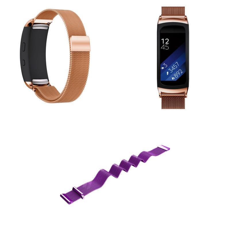 Samsung Gear Fit2 Sm R360 Металлический сетчатый ремешок из нержавеющей стали с магнитной застежкой для отслеживания фитнеса