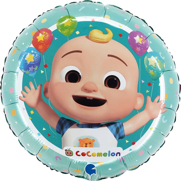 Balon Foliowy, Cocomelon, Okrągły - 46Cm