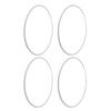 4PCS 16 Inch Wheel Rim Protector Anti Scratch Self Adhesive Aluminum Alloy Metal Wheel Edges Trim Protector Ring Silver