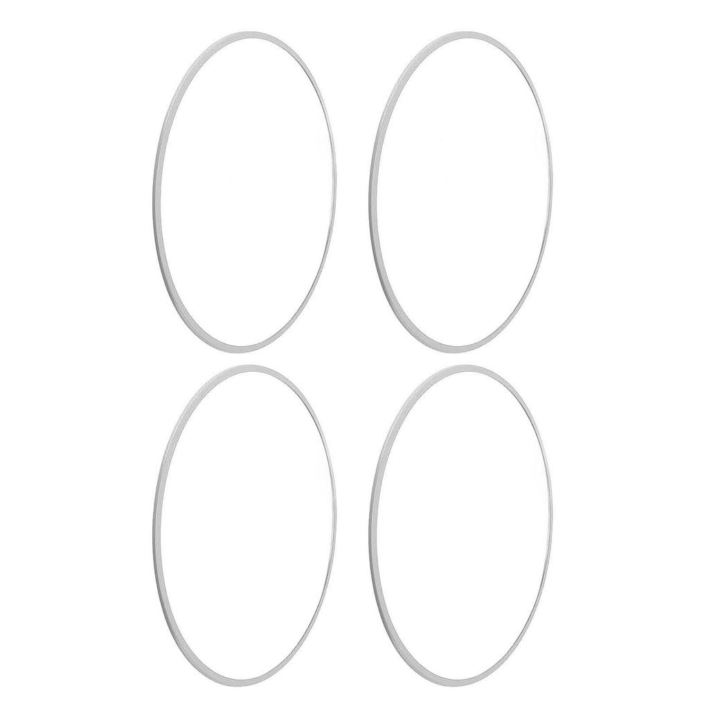 4PCS 16 Inch Wheel Rim Protector Anti Scratch Self Adhesive Aluminum Alloy Metal Wheel Edges Trim Protector Ring Silver