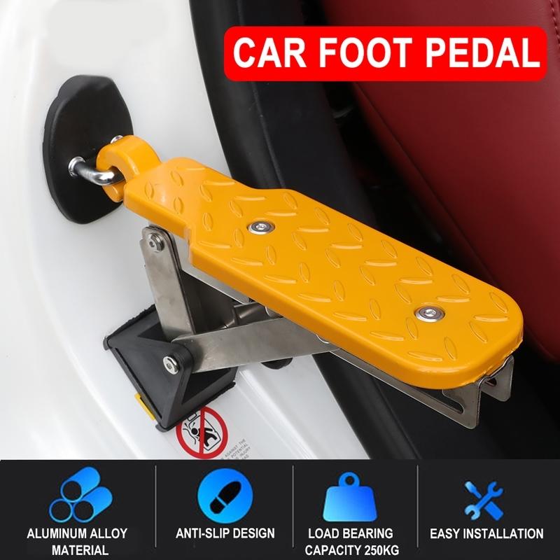 250kg Car Foot Pedal Step Board Door Latch Pedals Hook Roof Rack Step Fit Universal Vehicle Auxiliary Running Boards Accessies