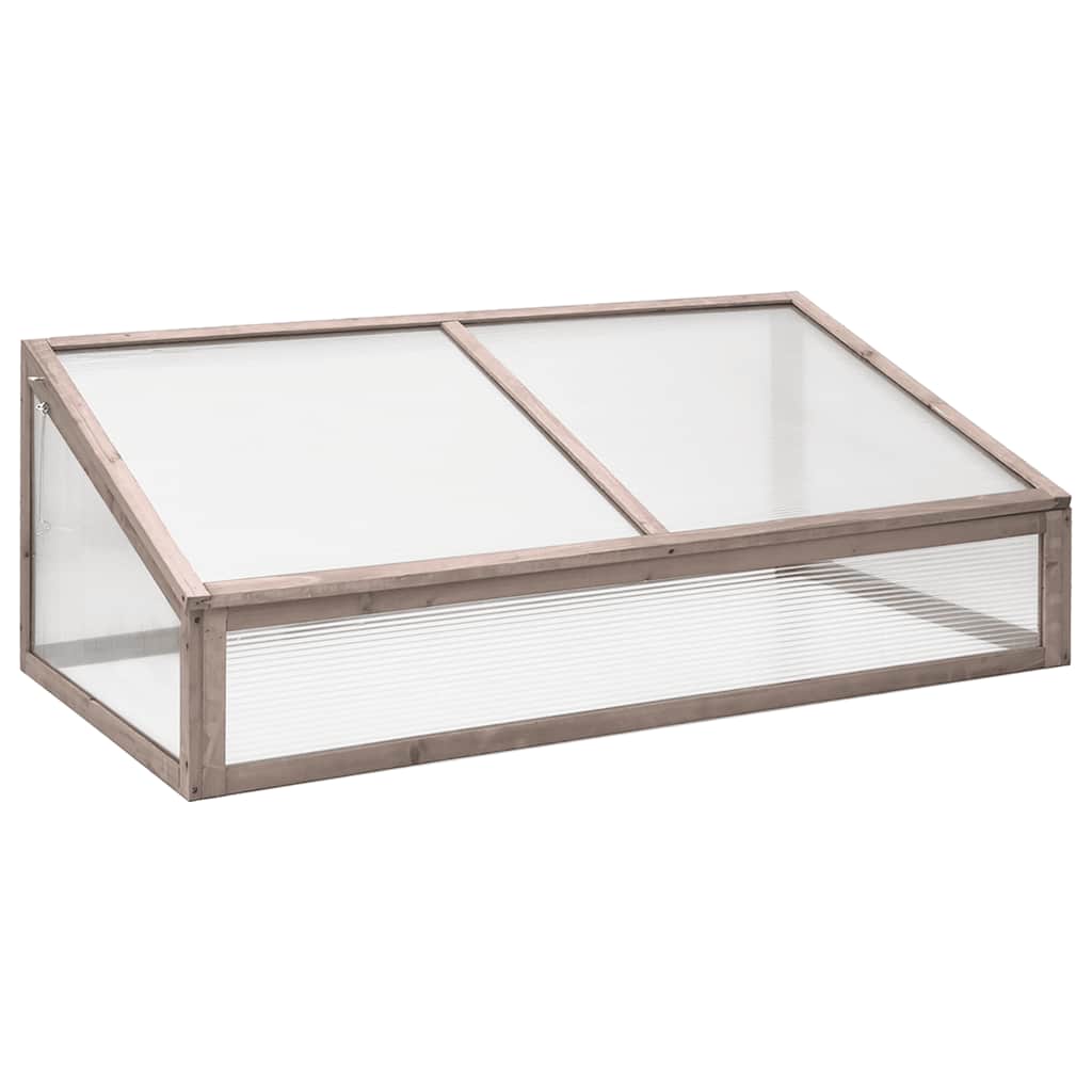 vidaXL Gewächshaus Grau 110x56x39 cm Tannenholz