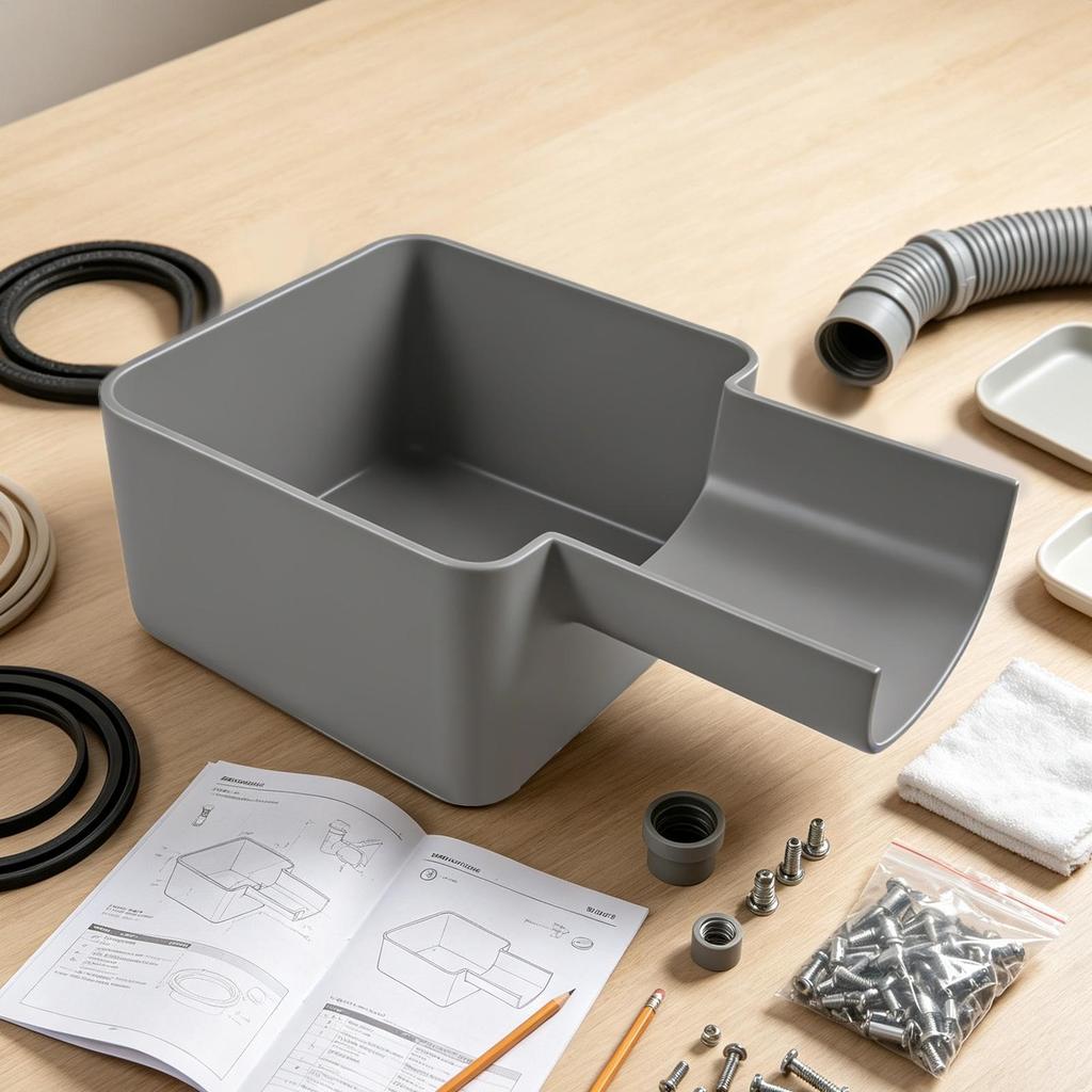 Washer Drain Pan Reusable Lint Filter Drip Accessory Front Load Washing Machine Drain Tray for Floor Clean Dry Floor Laundry