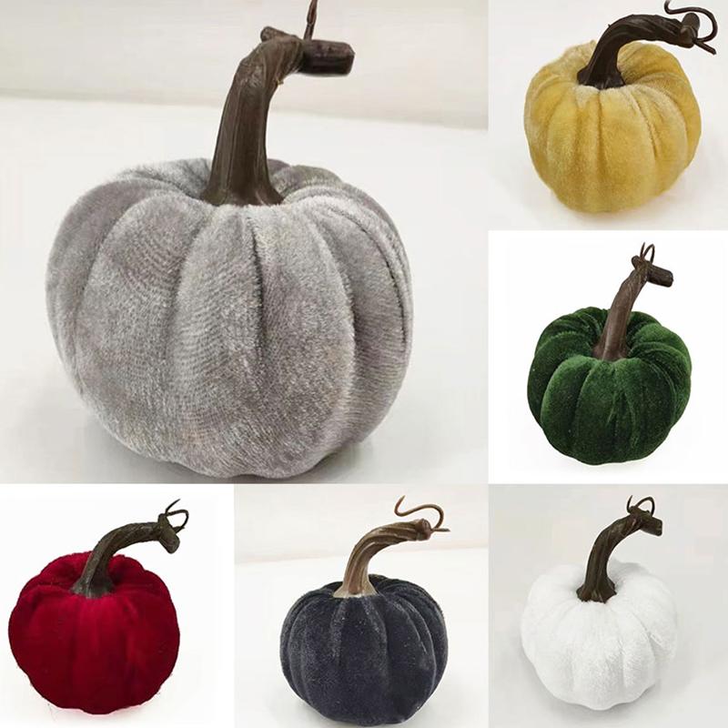 Хэллоуин украшения маленькие тыквы из пены поддельные бархатные тыквы тыквы декор стола