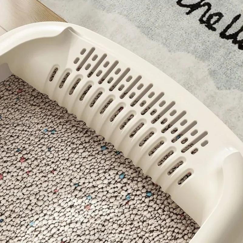 Кошачий лоток и поддон для кошек, песочница для питомцев с защитой от брызг для котенка/котенка, кошачий туалет с удобством очистки, необходимые кошачьи товары для питомцев