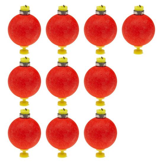 10/15Pcs EPS Fishing Float with Weights Long Casting Lightweight High Visibility Ball Bobber Float Saltwater Freshwater Fishing Accessories