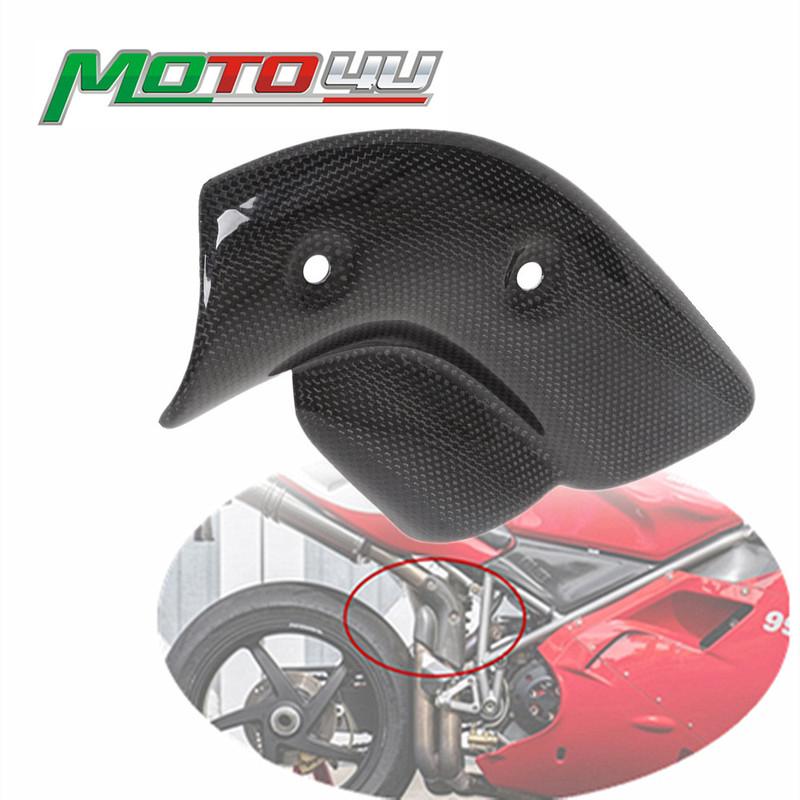 MOTO4U Для Ducati 748 916 996 998 78MM Карбоновая Защита от Перегрева Выхлопной Трубы Защитный Кожух Модификация Мотоцикла