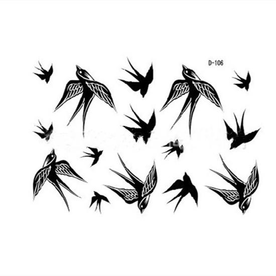 1 шт. тату-наклейки тренд тату-наклейки ласточка 15 картинок размера ласточки