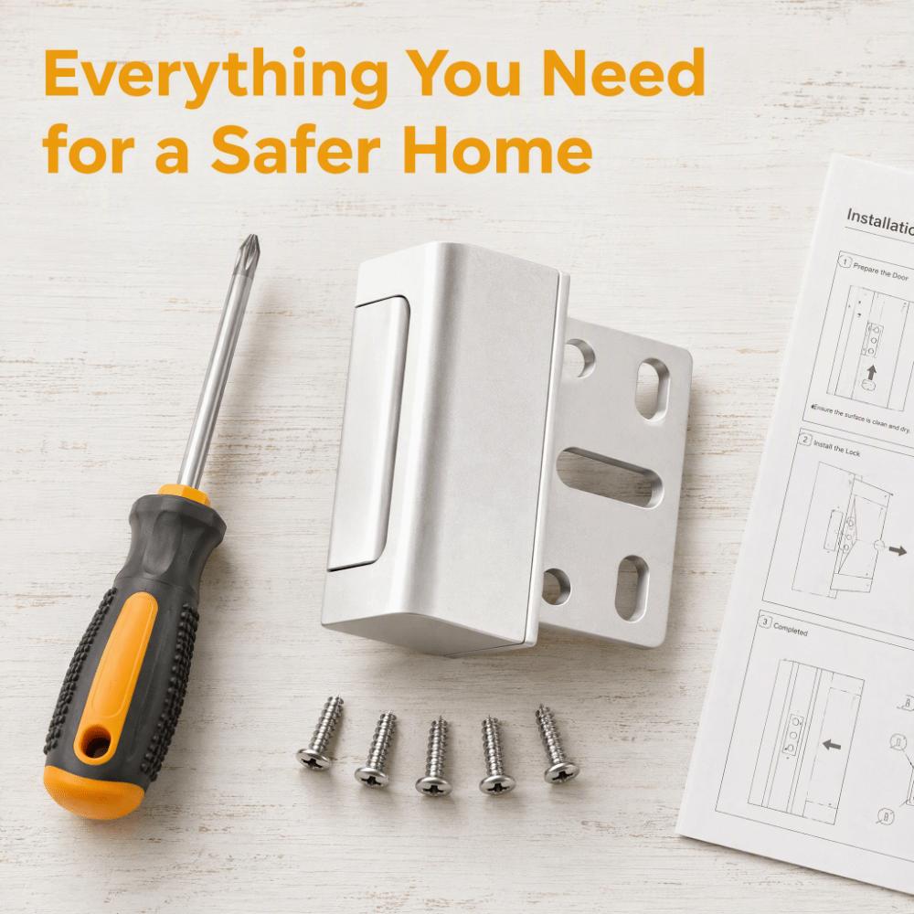 Easy to Install Door Lock Aluminum Zinc Zinc Alloy Childproof Door Lock Night Lock Inward Swinging Door
