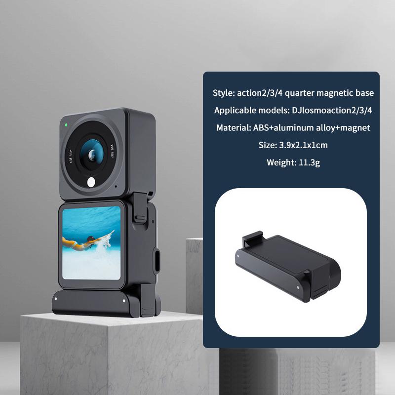 Sport Camera Foldable Magnetic Holder For Dji Osmo Action 5 Pro/4/3 Quick Release Adapter Extension Mount Base Accessories