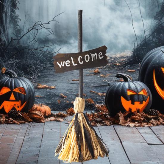 Метла ведьмы интерактивная волшебная ходячая метла игрушка креативное украшение на Хэллоуин для развлечения в доме с привидениями