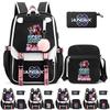 3Pcs/set Anime Cartoon Kpop Demon Hunters Printed Backpack with Shoulder Bag for Teenager Student Girl Boy Bookbag Large Capacity Travel Bag Kid Gift