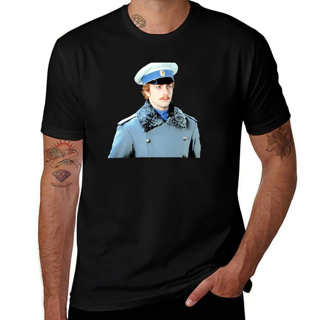 Count Vronsky Blue jacket T-Shirt Festive Simple T-Shirt